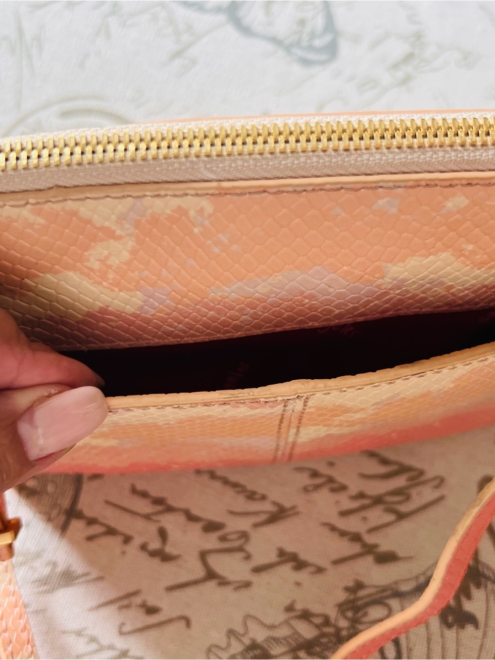 Hammitt Nash Pink Himalayan Gradient Wristlet Crossbody with Gold-Tone Accents - Picture 10 of 10